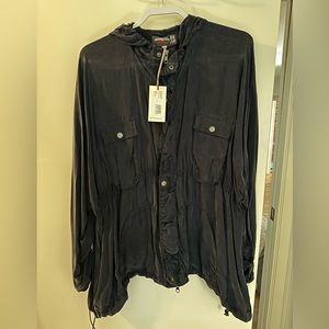 Johnny was Pete and Greta blue Zuma utility jacket size s nwt